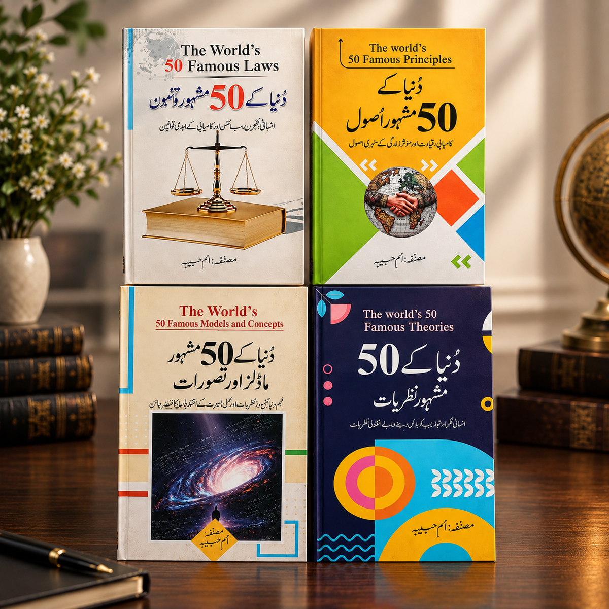 4 books set of famous 50 ( in urdu language)