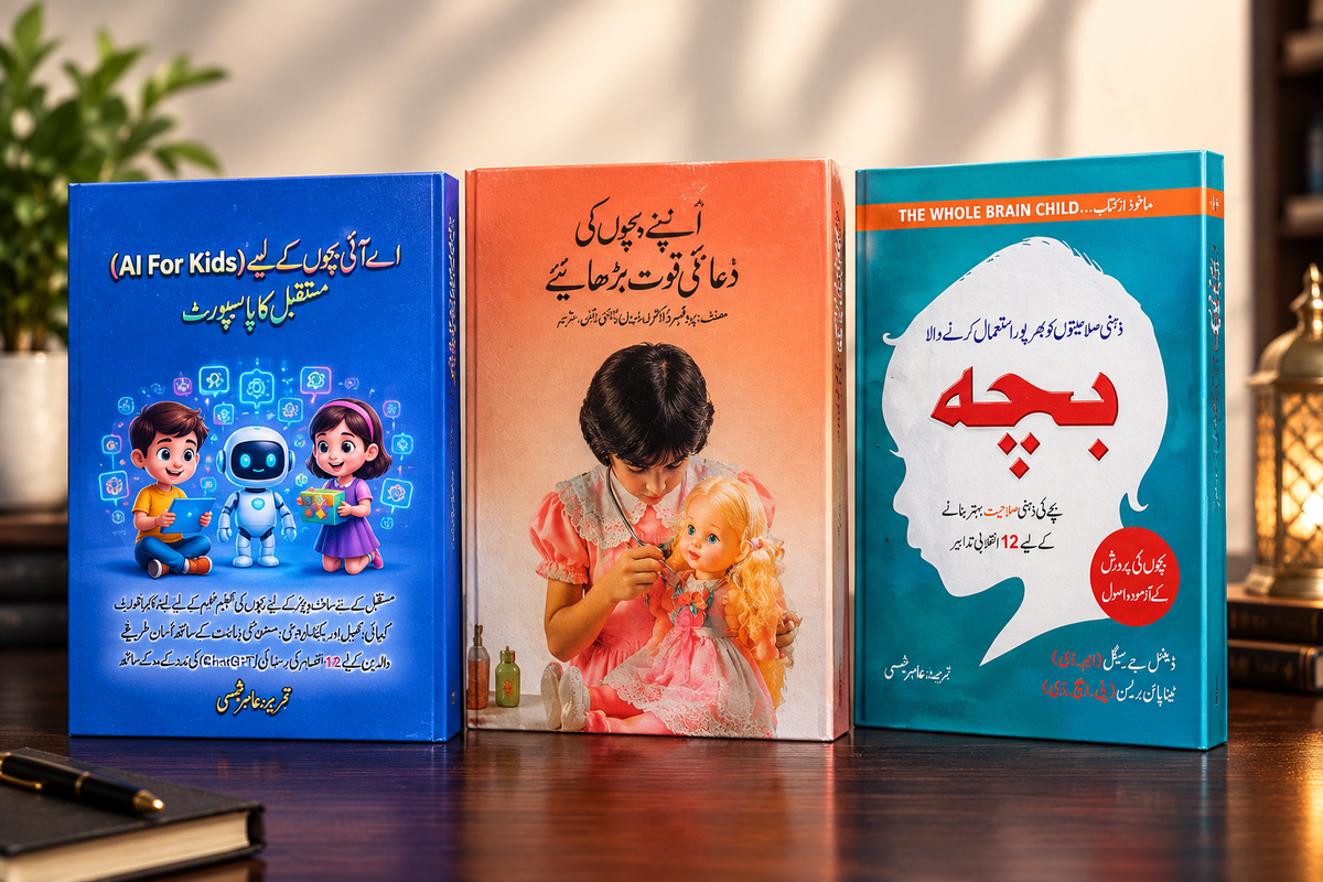 Kids brain development 3 books set in ( urdu language)